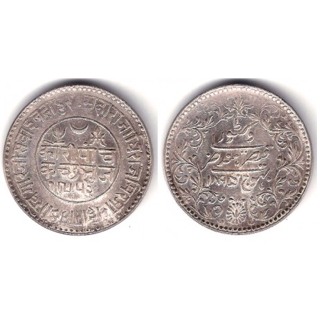 (Y37.5) Estados Nativos de la India (Kutch). 1895. 5 Kori (MBC+) (Plata)