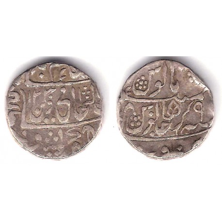 (190) Estados Nativos de la India (Gwalior). AH1230(9). 1 Rupee (MBC+) (Plata)