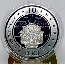 Malta. 2010. 10 Euro (Proof) (Plata) Auberge D'Italie