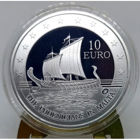 Malta. 2011. 10 Euro (Proof) (Plata) The Phoenicians