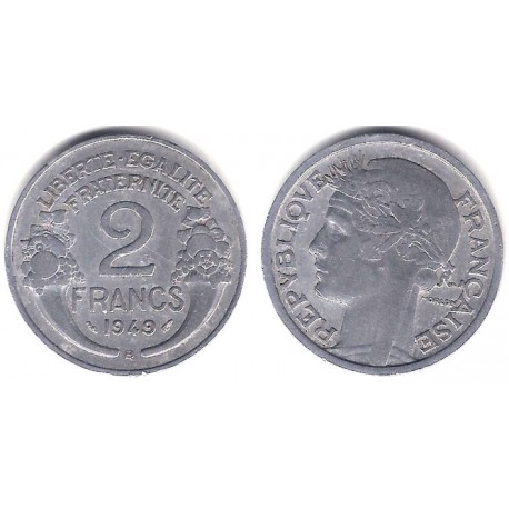 (886a.2) Francia. 1949(B). 2 Francs (BC+)