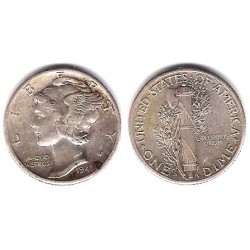 (140) Estados Unidos de América. 1941. 1 Dime (MBC-) (Plata)