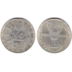 (2934) Austria. 1977. 100 Shillings (SC-) (Plata)