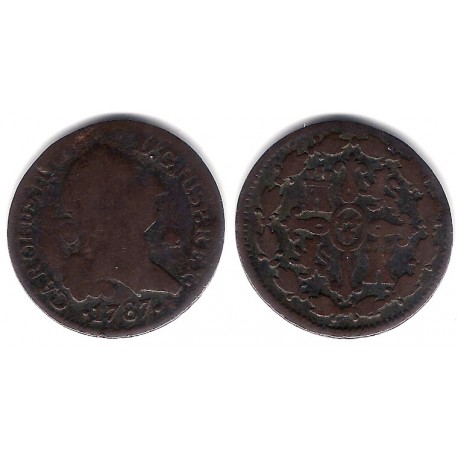 Carlos III. 1787. 4 Maravedi (BC-) Ceca de Segovia