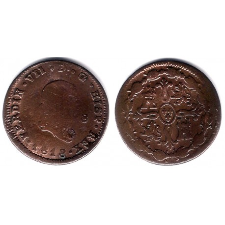 Fernando VII. 1818. 8 Maravedi (BC-) Ceca de Jubia