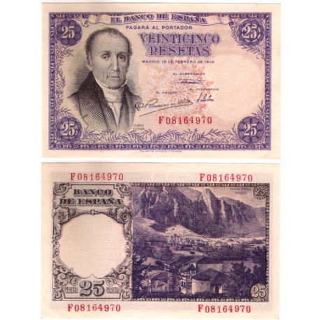 Estado Español. 1946. 25 Pesetas (SC-) Serie F