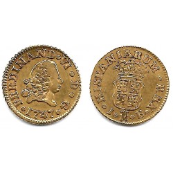 Fernando VI. 1747. ½ Escudo (MBC) (Oro) Ceca de Madrid JB