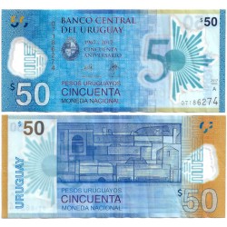 (100) Uruguay. 2017. 50 Pesos (MBC/MBC-)