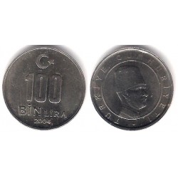 (1106) Turquíal. 2004. 100 Bin Lira (EBC)