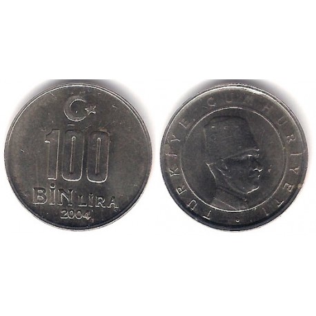 (1106) Turquíal. 2004. 100 Bin Lira (EBC)