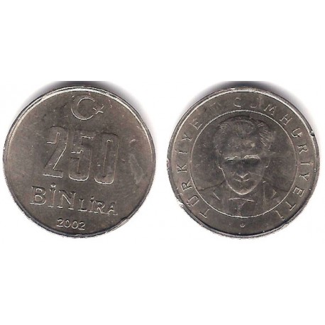 (1137) Turquía. 2002. 250 Bin Lira (MBC-)