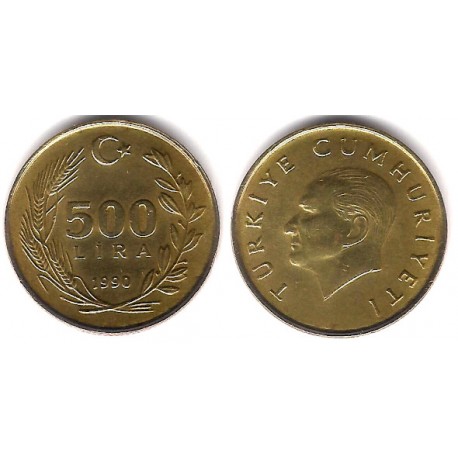 (989) Turquía. 1990. 500 Lira (EBC+)