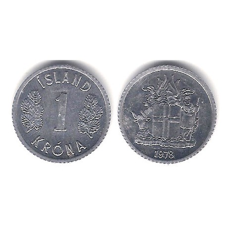 (23) Islandia. 1978. 1 Krona (SC)