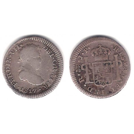 Fernando VII. 1817. ½ Real (BC+/BC) (Plata) Ceca de Lima JP