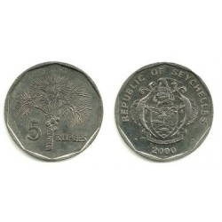 (51.2) Seychelles. 2000. 5 Rupees (SC)