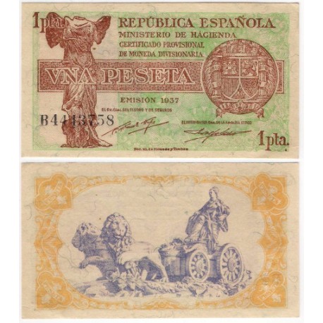 España (II República). 1937. 1 Peseta (EBC+)