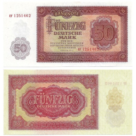 (20) Alemania Democrática. 1955. 50 Mark (SC)