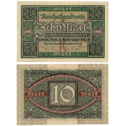 (67a) Imperio Alemán (Weimar). 1920. 10 Mark (EBC+)