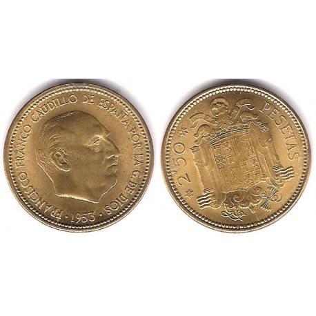 Estado Español. 1953*(19-54). 2½ Pesetas (SC)