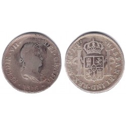 Fernando VII. 1818. 2 Reales (MBC-/BC+) (Plata) Ceca de Lima JP