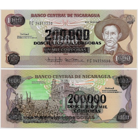 (162) Nicaragua. 1990. 100000 Cordobas (SC)