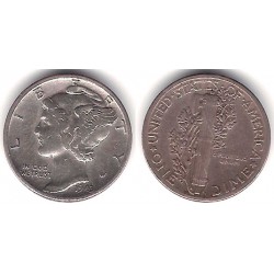 (140) Estados Unidos de América. 1943. 1 Dime (MBC) (Plata)