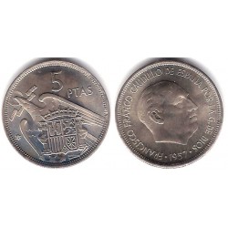 Estado Español. 1957*(68). 5 Pesetas (SC)