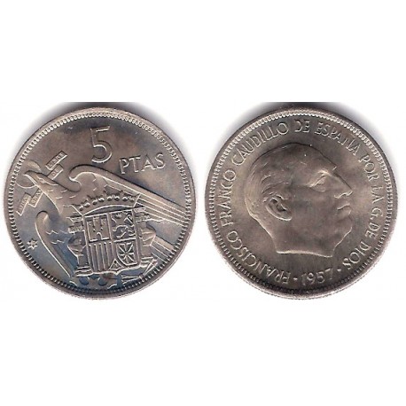 Estado Español. 1957*(68). 5 Pesetas (SC)