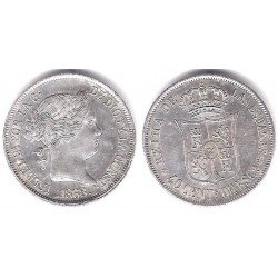 Isabel II. 1868*(18-68). 40 Céntimos de Escudo (SC) (Plata)