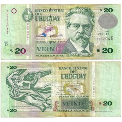 (83A) Uruguay. 2003. 20 Pesos (BC+)