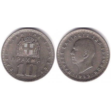 (84) Grecia. 1959. 10 Drachma (MBC)