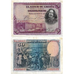 España. 1928. 50 Pesetas (MBC+) Serie C