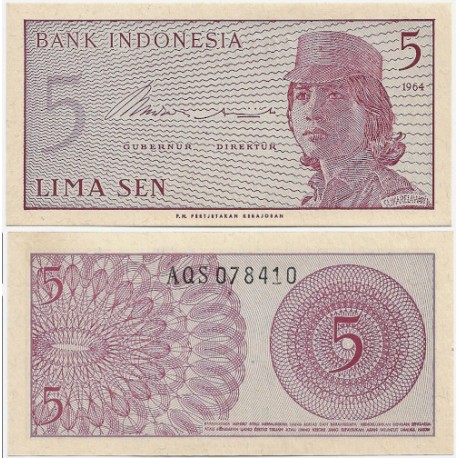 (91) Indonesia. 1964. 5 Sen (SC)