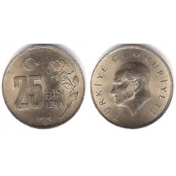 (1041) Turquía. 1996. 25 Bin Lira (EBC)