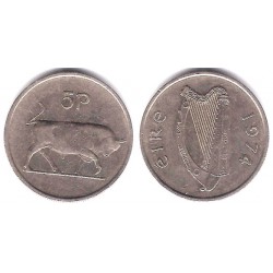 (22) Irlanda. 1974. 5 Pence (MBC)