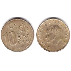 (1027.1) Turquía. 1995. 10 Bin Lira (BC+)