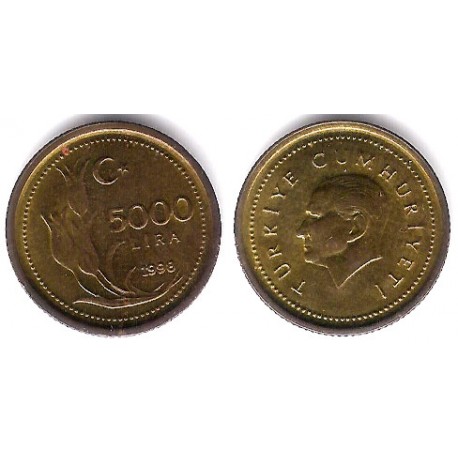 (1029.2) Turquía. 1998. 5000 Lira (EBC)