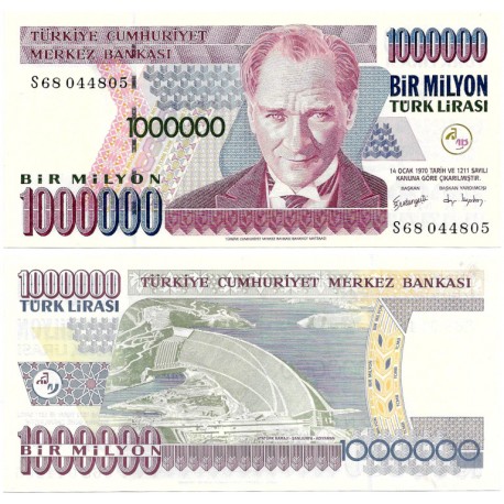 (213) Turquía. 2002. 1000000 Lira (SC)