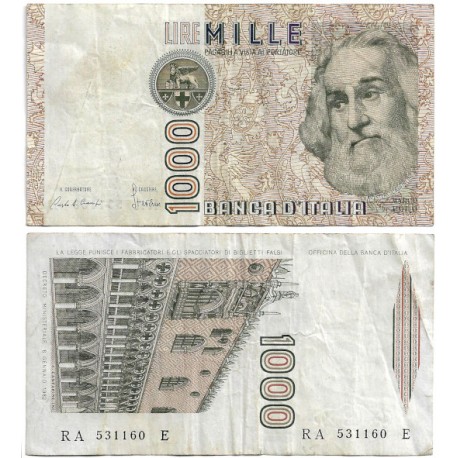 (109a) Italia. 1982. 1000 Lira (MBC)