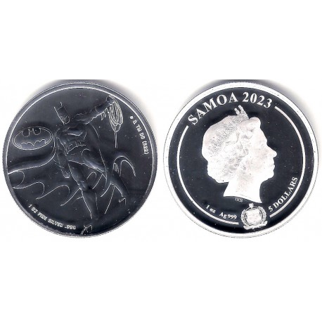 Samoa. 2023. 5 Dollars (Proof) (Plata) Batman