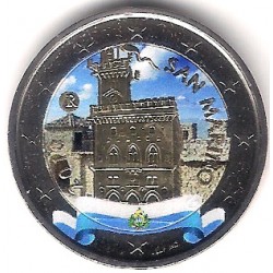 San Marino. 2010. 2 Euro (SC) Coloreada