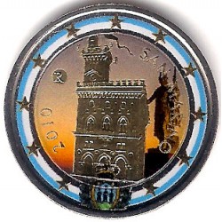 San Marino. 2010. 2 Euro (SC) Coloreada