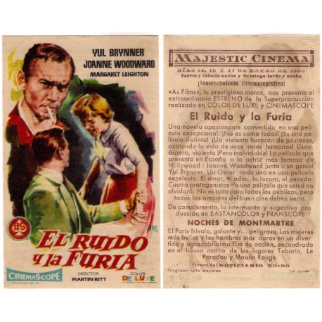 El Ruido y la Furia. 1960. Majestic Cinema