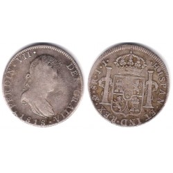 Fernando VII. 1818. 8 Reales (BC) (Plata) Ceca de Mejico JJ