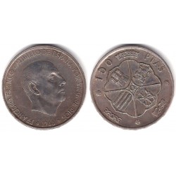 Estado Español. 1966*(19-66). 100 Pesetas (MBC) (Plata)