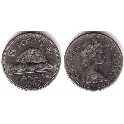 (60.2a) Canadá. 1987. 5 Cents (MBC)