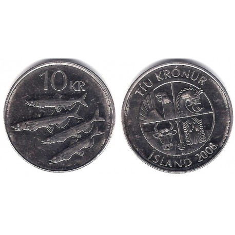 (29.1a) Islandia. 2008. 10 Kronur (EBC)