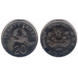 (52a) Singapur. 1989. 20 Cents (Proof)