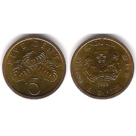 (50a) Singapur. 1989. 5 Cents (Proof)