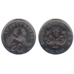 (52a) Singapur. 1989. 20 Cents (Proof)